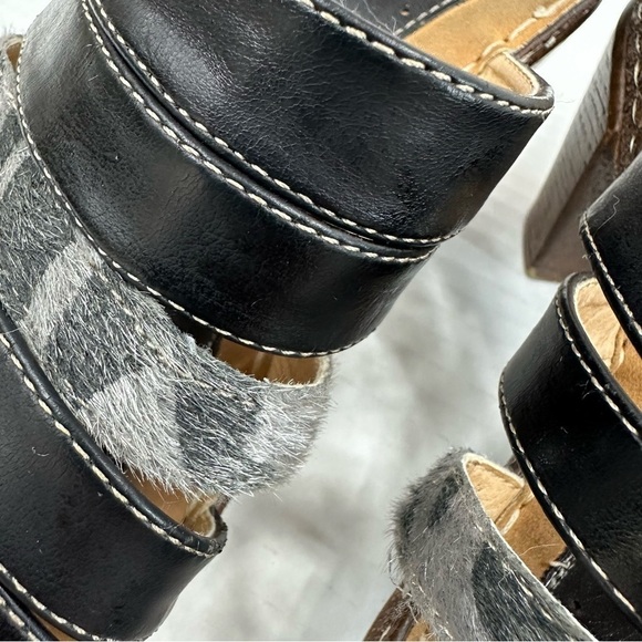 BF Betani Lightweight Black Strappy Block Heel Mules Sandals, 7.5 - Picture 10 of 13